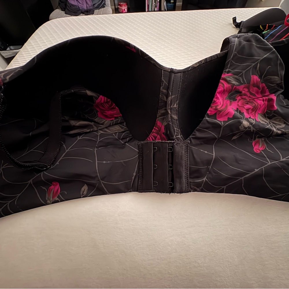 torrid Black with rose wireless bra
